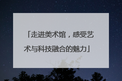 走进美术馆，感受艺术与科技融合的魅力