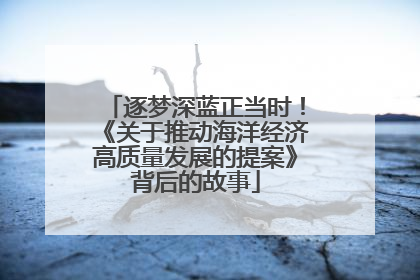 逐梦深蓝正当时！《关于推动海洋经济高质量发展的提案》背后的故事