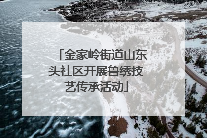 金家岭街道山东头社区开展鲁绣技艺传承活动