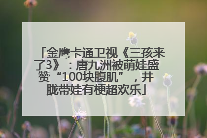 金鹰卡通卫视《三孩来了3》：唐九洲被萌娃盛赞“100块腹肌”，井胧带娃有梗超欢乐