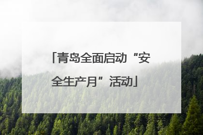 青岛全面启动“安全生产月”活动