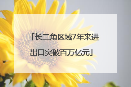 长三角区域7年来进出口突破百万亿元