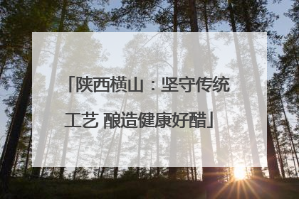 陕西横山：坚守传统工艺 酿造健康好醋