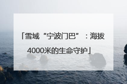 雪域“宁波门巴”：海拔4000米的生命守护