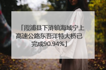 霞浦县下浒镇海域宁上高速公路东吾洋特大桥已完成90.94%