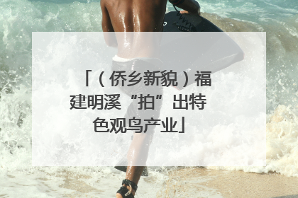 （侨乡新貌）福建明溪“拍”出特色观鸟产业