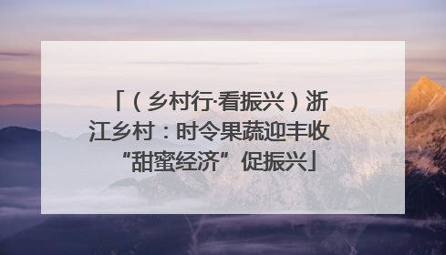 （乡村行·看振兴）浙江乡村：时令果蔬迎丰收 “甜蜜经济”促振兴