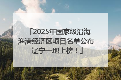 2025年国家级沿海渔港经济区项目名单公布 辽宁一地上榜！