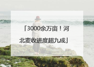 3000余万亩！河北麦收进度超九成