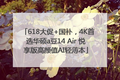 618大促+国补，4K首选华硕a豆14 Air 悦享版高颜值AI轻薄本